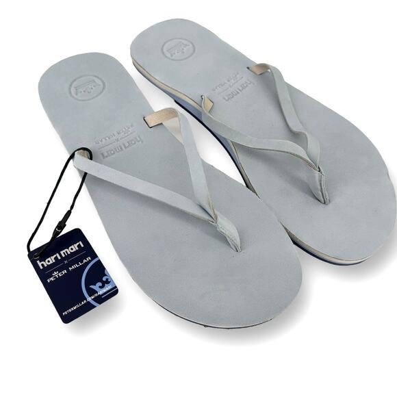Peter Millar Hari Mari Memory Foam Flip Flop Sandals Womens Size 9 Sky Blue - Picture 1 of 8